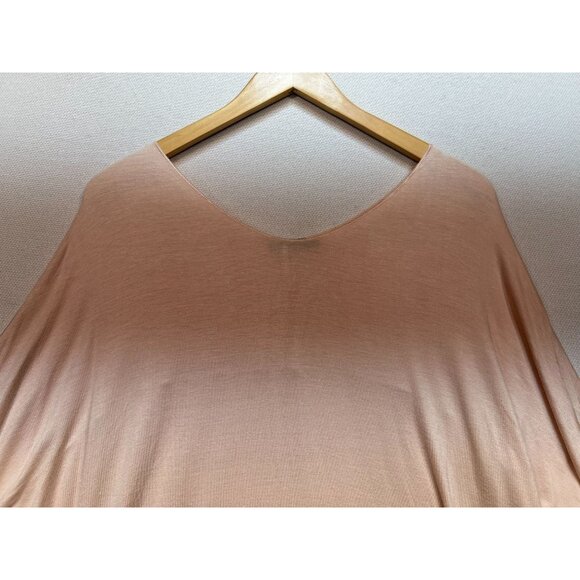 Shop Basic USA Womens Dolman Sleeve Round Neck Rayon Blouse Size L Beige Stretch - Picture 5 of 12